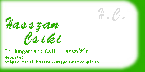 hasszan csiki business card